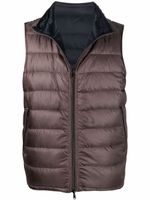 Herno gilet matelassé à fermeture zippée - Marron