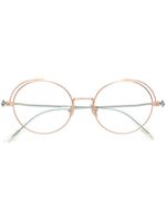 Jimmy Choo Eyewear lunettes de soleil Sun à monture ronde - Or