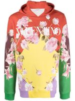 Valentino Garavani hoodie à rose imprimée - Jaune