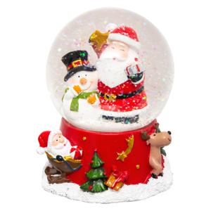 Feeric Christmas sneeuwbol/snowglobe - rood - 10,5 cm - beeldje   -