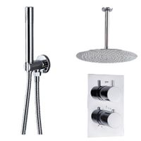 Regendouche set SaniClear Shine | Inbouw | Thermostaatkraan | 2-weg | Rond | Chroom