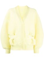 JNBY cardigan nervuré à manches bouffantes - Jaune