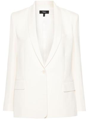 Theory Blazer met enkele rij knopen - Beige