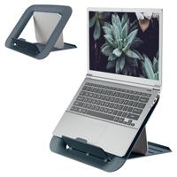 Leitz Verstelbare Laptopstandaard, Compacte Laptophouder Met 4 Hoogte-instellingen, 80% Gerecycled Plastic & 100% Recyclebaar, Ergo Cosy Assortiment, Fluweel Grijs, 312 x 50 x 247, 64260089