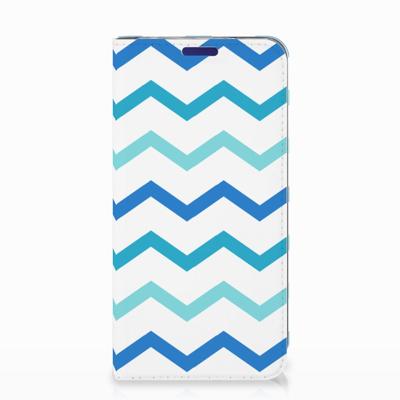 Samsung Galaxy S10e Hoesje met Magneet Zigzag Blauw