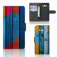 Samsung Galaxy Grand Prime | Grand Prime VE G531F Book Style Case Wood Heart - Cadeau voor je Vriend