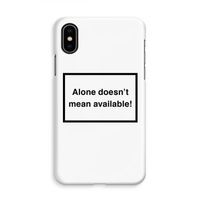 Alone: iPhone X Volledig Geprint Hoesje