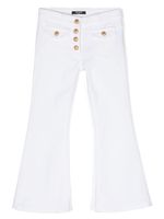 Balmain Kids jean à coupe évasée - Blanc