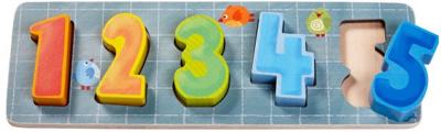 Haba vormenpuzzel Getallen junior hout 5 stukjes
