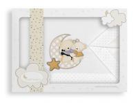 Interbaby beddengoed kinderwagen 106 x 72 cm katoen beige 3-delig