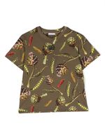 Dolce & Gabbana Kids t-shirt en coton à fleurs - Vert - thumbnail