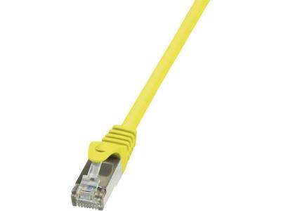 LogiLink CP1027S RJ45 Netwerkkabel, patchkabel CAT 5e F/UTP 0.50 m Geel Snagless 1 stuk(s)