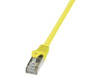 LogiLink CP1027S RJ45 Netwerkkabel, patchkabel CAT 5e F/UTP 0.50 m Geel Snagless 1 stuk(s)