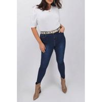 Simply Be high waist skinny jeans Chloe blauw