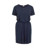 VILA jurk VIANIKA met ceintuur donkerblauw