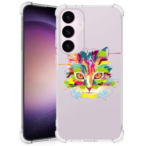 Samsung Galaxy S24 Plus Stevig Bumper Hoesje Cat Color