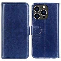 iPhone 14 Pro Wallet Case met Standaardfunctie - Blauw