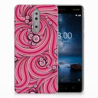 Nokia 8 Hoesje maken Swirl Pink