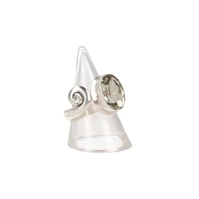 Groene Amethist Verstelbare Ring in Zilver (Model 2) Groene Amethist Verstelbare Ring in Zilver (Model 2)