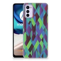 Motorola Moto G42 TPU Hoesje Abstract Green Blue - thumbnail