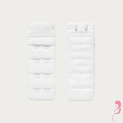 Op en Top Zwanger bh Verlengstuk 2 Haaks Wit (2 Pack)