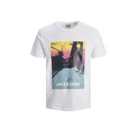 JACK & JONES JUNIOR T-shirt Blade met printopdruk wit