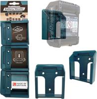 StealthMounts Accuhouders compatibel met Makita 40v XGT | Draadloze batterijhouder elektrisch gereedschap | 6 Pack | Blauwe batterijorganisatoren