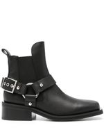 GANNI bottines chelsea en cuir - Noir