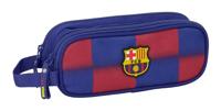 Safta FC Barcelona 1. Team 25/26, dubbel etui voor kinderen, ideaal voor schoolleeftijd, comfortabel en veelzijdig, kwaliteit en duurzaamheid, 21 x 6 x 8 cm, Blauw/Granaat, M, Casual