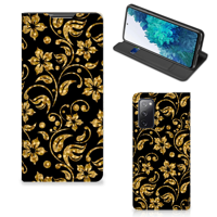 Samsung Galaxy S20 FE Smart Cover Gouden Bloemen