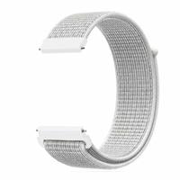 By Qubix - Compatible met Garmin Venu/Sq / Sq2 / 2 plus - Sport Loop nylon bandje - Wit - Compatible Garmin bandje - Bandbreedte: 20mm