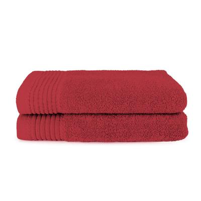 The One Towelling 2-PACK: Handdoek Deluxe - 60 x 110 cm Kleur: Burgundy