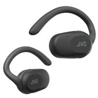 JVC HA-NP40T-B Nearphones True Wireless Open-Ear hoofdtelefoon met Pivot Motion oorhaak, 16 mm neodymium magneet, Bluetooth 5.4, 26 uur speeltijd, zwart