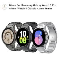 Horlogeband voor Samsung Galaxy Watch 7/6/5/4 40/44mm, Watch 5 Pro 45mm, Watch 6 Classic 43/47mm, Watch 4 Classic 42/46mm Roestvrij staal Vervanging Band Verstelbaar Ademend Schokbestendig Polsbandje Lightinthebox