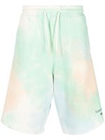 MSGM short tie-dye à logo imprimé - Vert