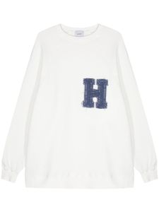 Halfboy sweat long à logo appliqué - Blanc