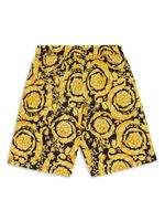 Versace Kids short en coton à imprimé Barocco - Noir