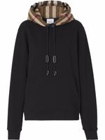 Burberry hoodie en coton à motif Vintage Check - Noir