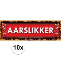 10x Sticky Devil stickers tekst Aarslikker