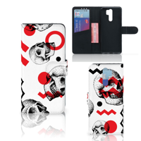 Telefoonhoesje met Naam Xiaomi Redmi 9 Skull Red