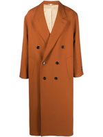 Gucci notched-collar double-breasted coat - Marron