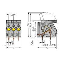 WAGO 2706-155 Veerkrachtklemblok 6.00 mm² Aantal polen 5 Grijs 30 stuk(s) - thumbnail