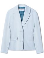 Off-White blazer boutonné à revers crantés - Bleu