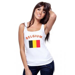 Belgische vlag tanktop / t-shirt voor dames XL  -