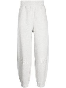 izzue pantalon de jogging fuselé à taille haute - Gris