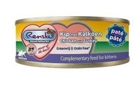 Renske vers vlees maaltijd kitten pate kip/kalkoen kattenvoer 24x70 gr