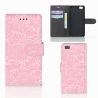 Huawei Ascend P8 Lite Hoesje White Flowers