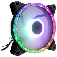 Inter-Tech RS-071 RGB PC-ventilator Zwart, Wit