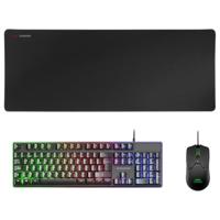 Mars Gaming MCPXBES, Combo H-Mech Toetsenbord+Ultralight Muis+Muismat XXL, Zwart, ES
