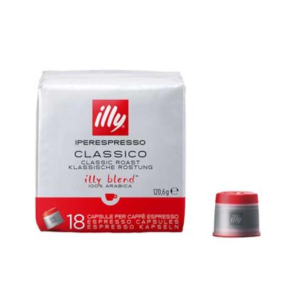 Illy iperespresso capsules classico normale branding (18st) Illy iperespresso capsules classico normale branding (18st)